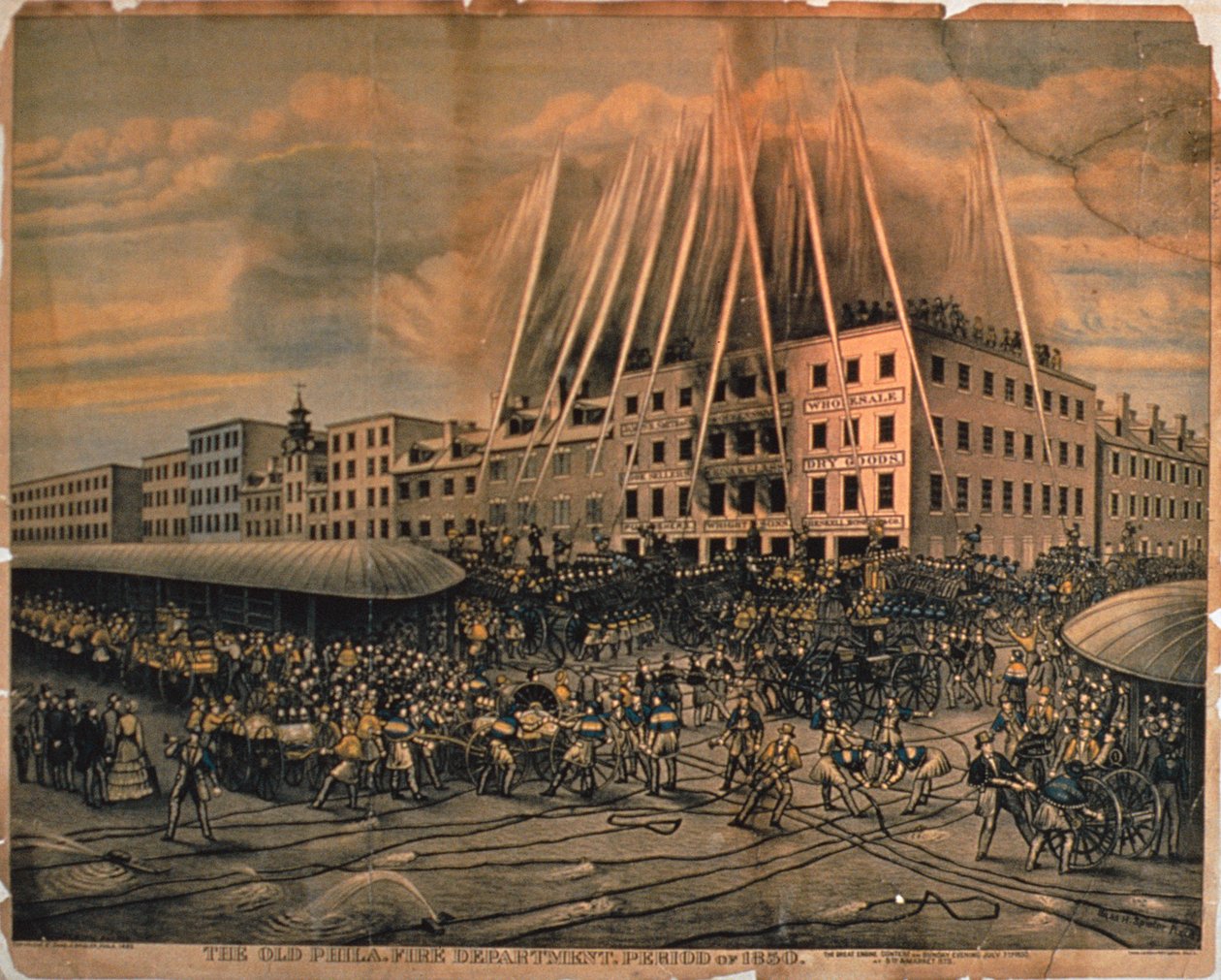 The Old Philadelphia Fire Department, 1850 af American School