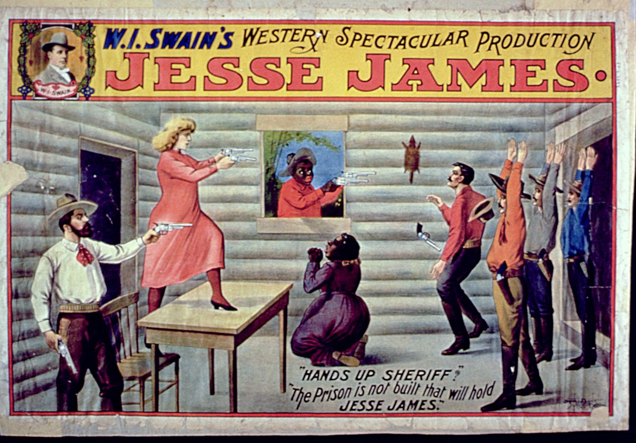 Fængslet er ikke bygget til at holde Jesse James, reklame for W. I. Swains spektakulære produktion af Jesse James af American School
