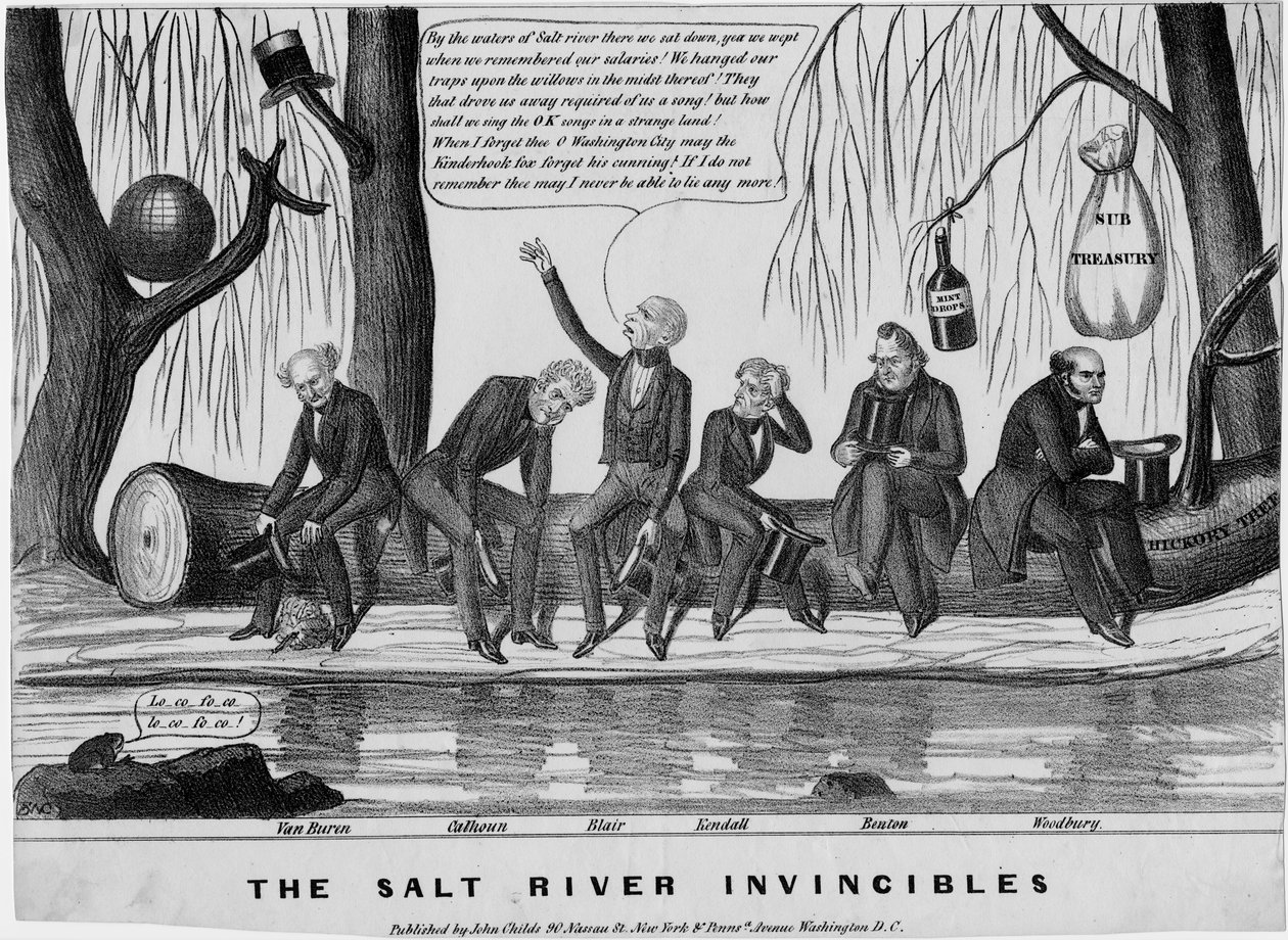 The Salt River invincibles, udgivet af John Childs, New York og Washington, ca. 1840, af American School