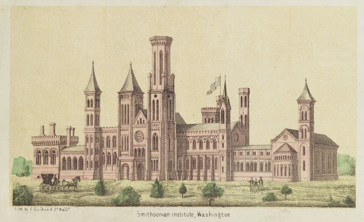 Smithsonian Institute, Washington, udgivet af E. Sachse af American School