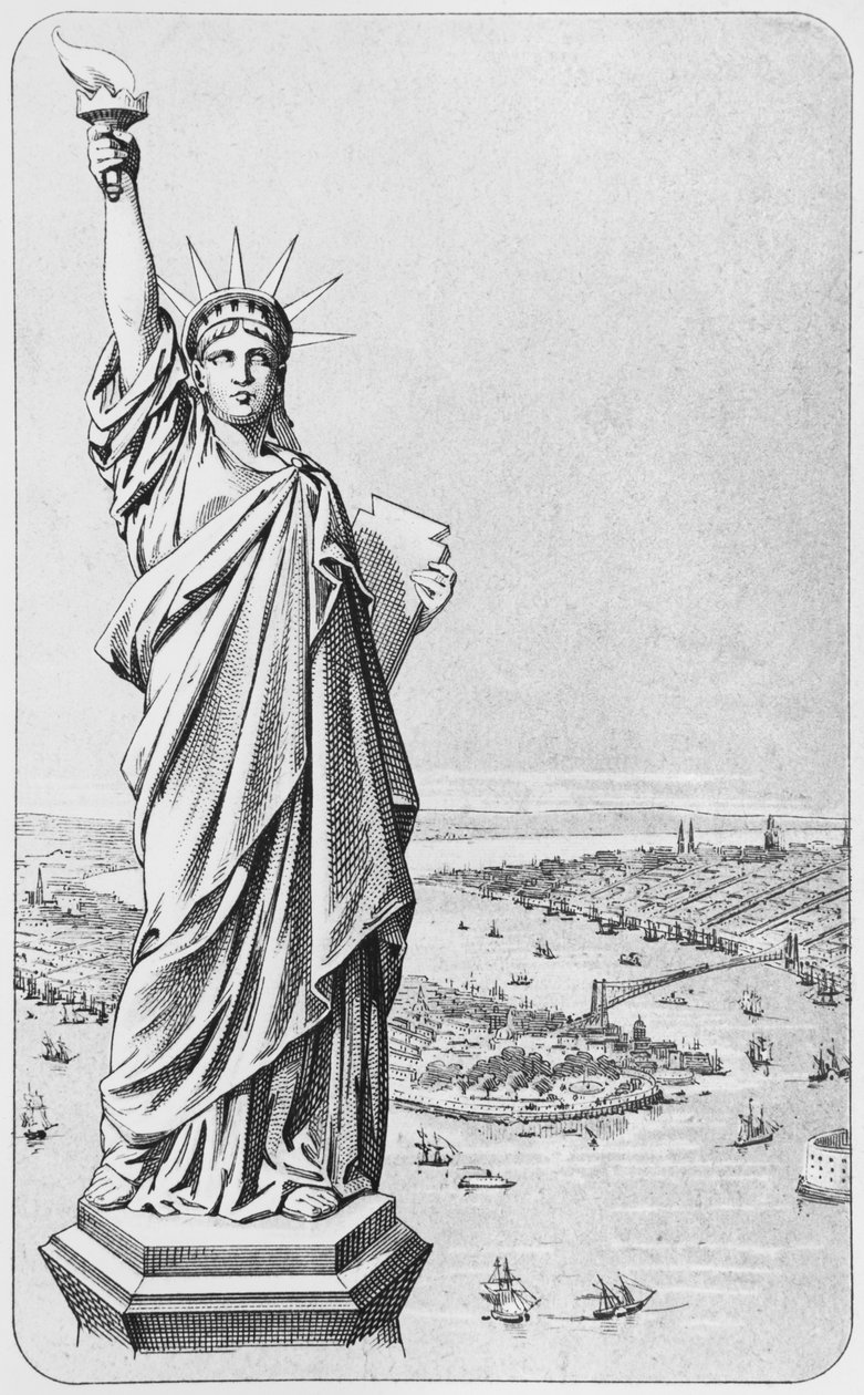 Frihedsgudinden, New York, ca. 1885 af American School