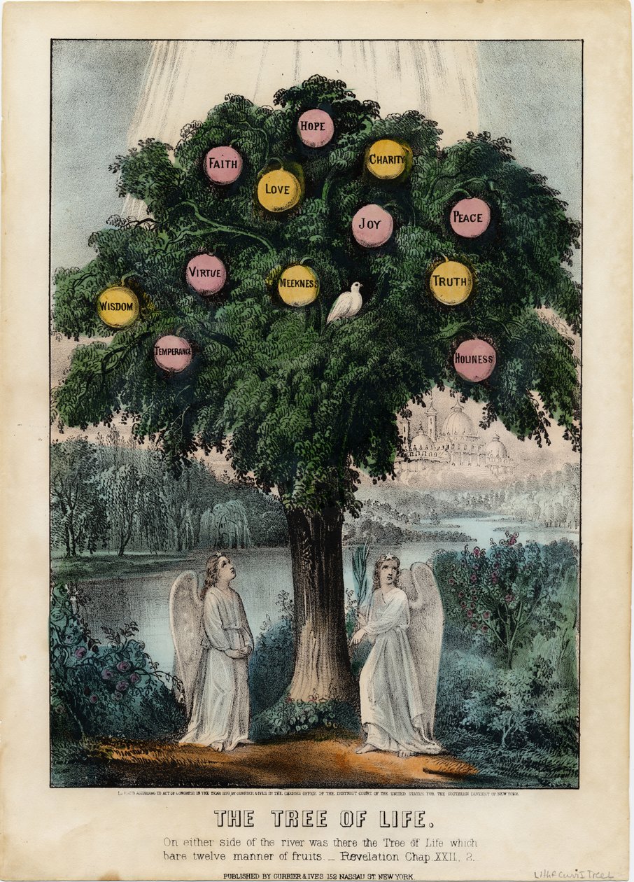 Livets træ, pub. af Currier & Ives, 1870 af American School
