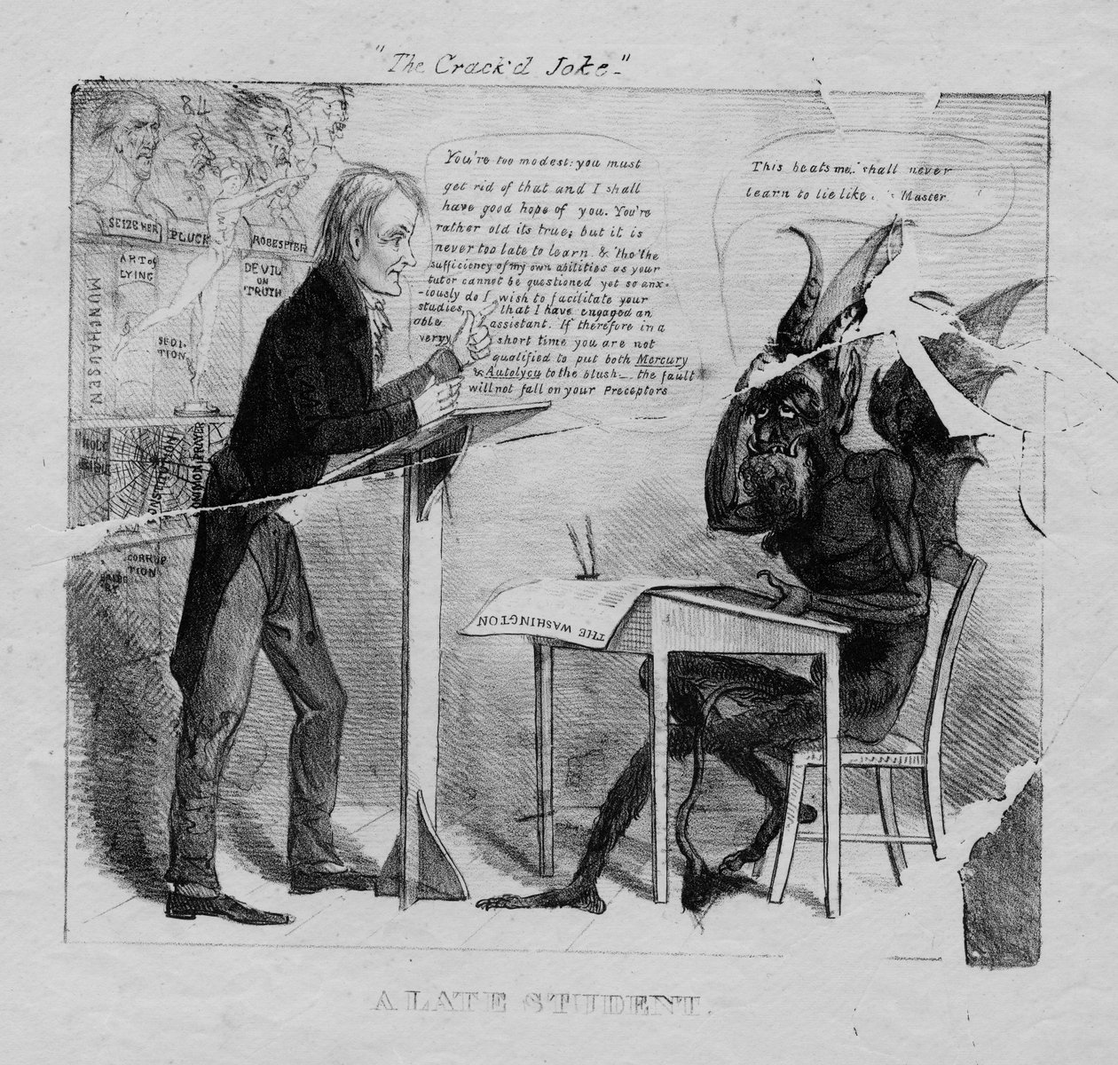 The crackd joke: a sent student, 1827 af American School
