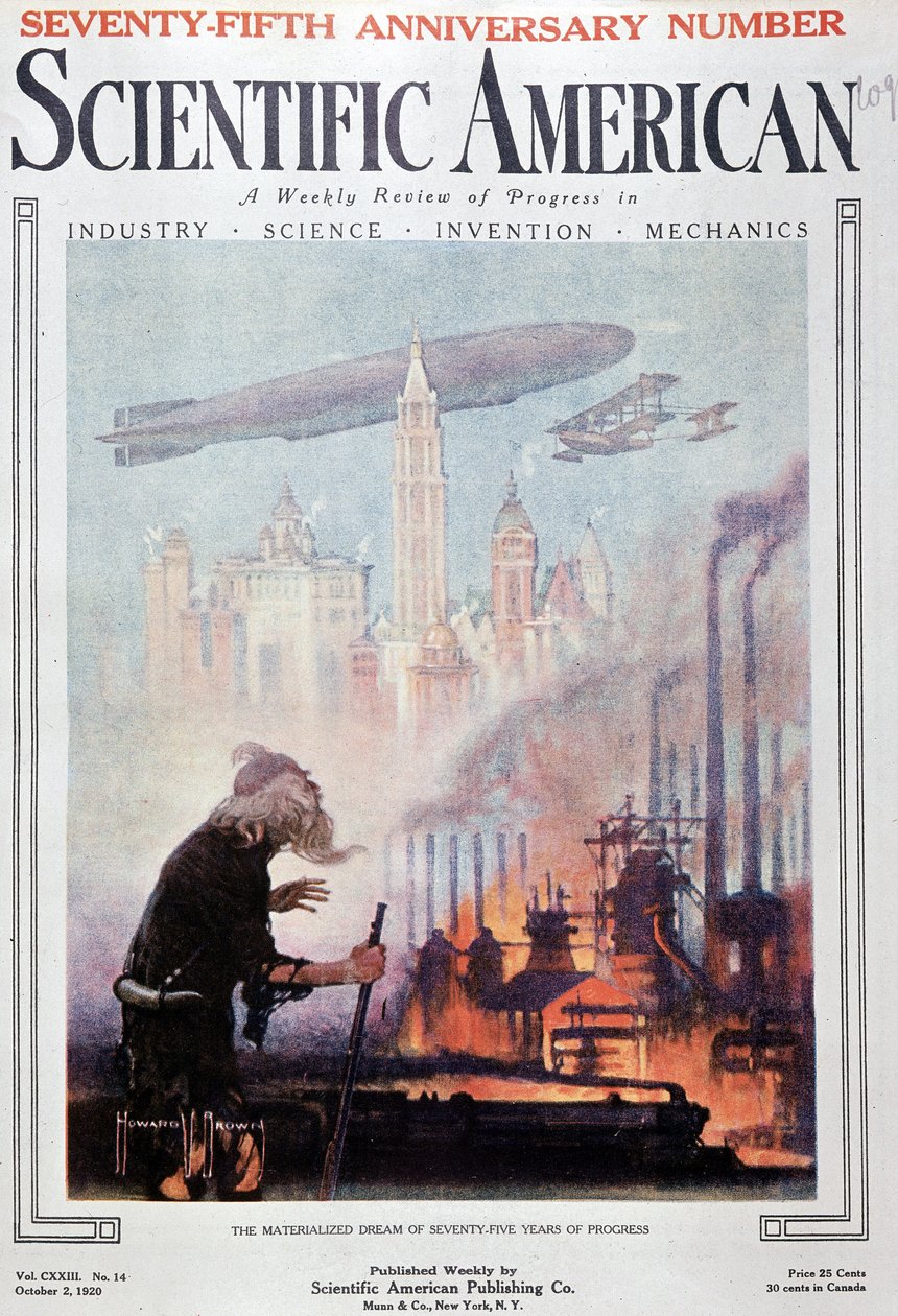 Drømmen blev realiseret om 75 års fremskridt - i "" Scientific American"" af 02/10/1920 af American School
