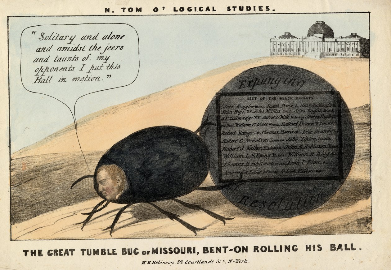 Den store tumle bug i Missouri: Benton ruller sin bold, 1837 af American School