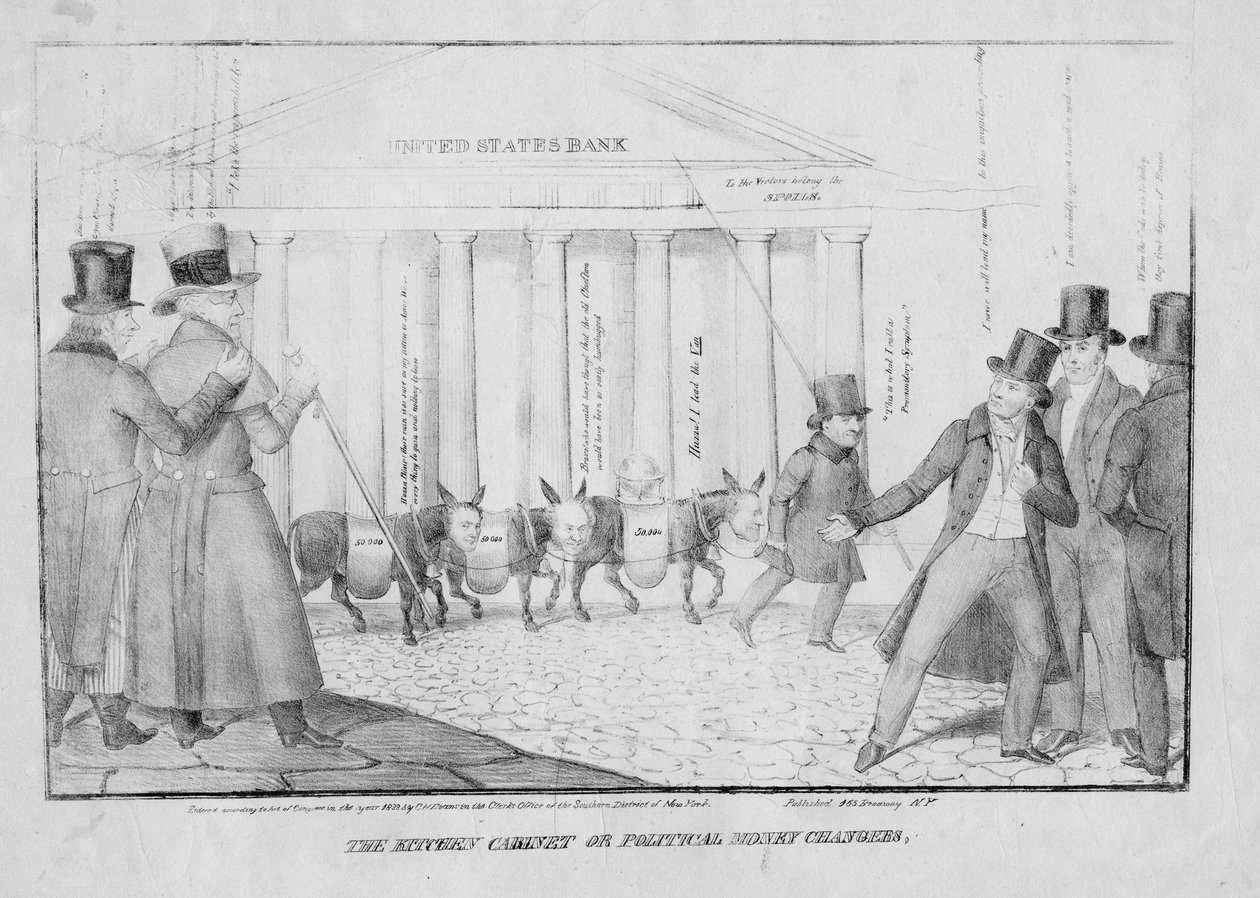 Køkkenskabet, eller, politiske pengevekslere, 1833 af American School