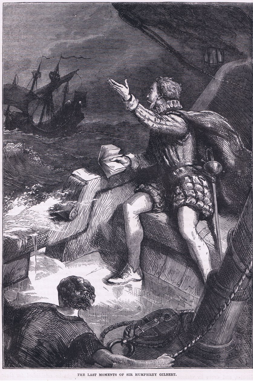 De sidste øjeblikke af Sir Humphrey Gilbert, illustration fra Cassell