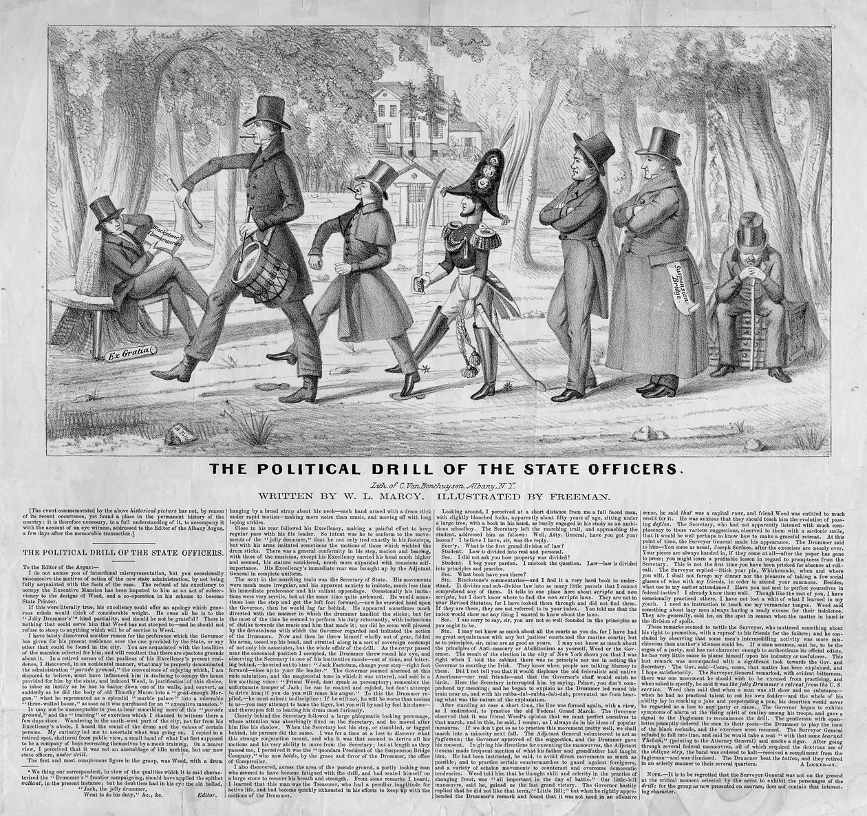 Den politiske øvelse for statsofficererne, udgivet af John Childs, New York, ca. 1838 af American School