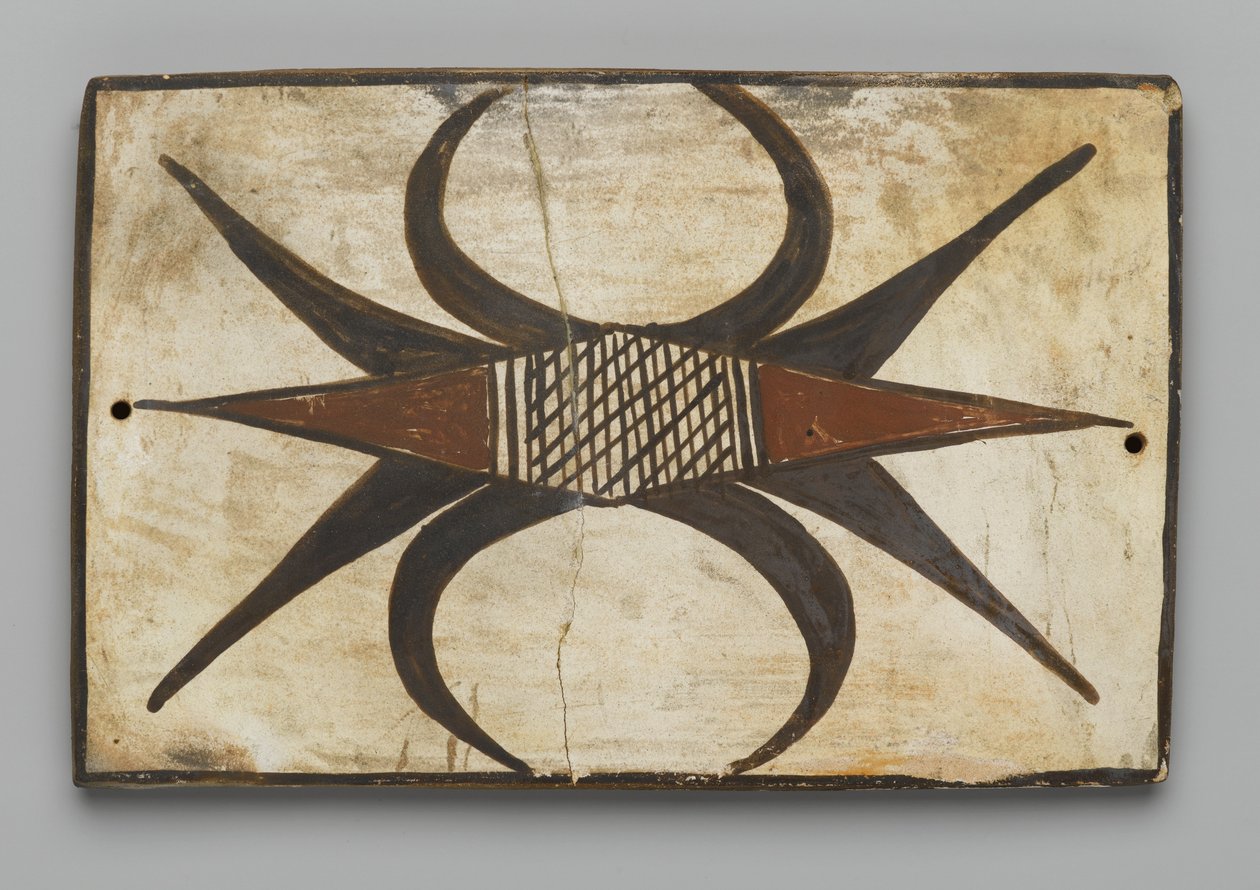 Flise, lavet i Mesa, Arizona af Hopi People (ler og slip) af American School