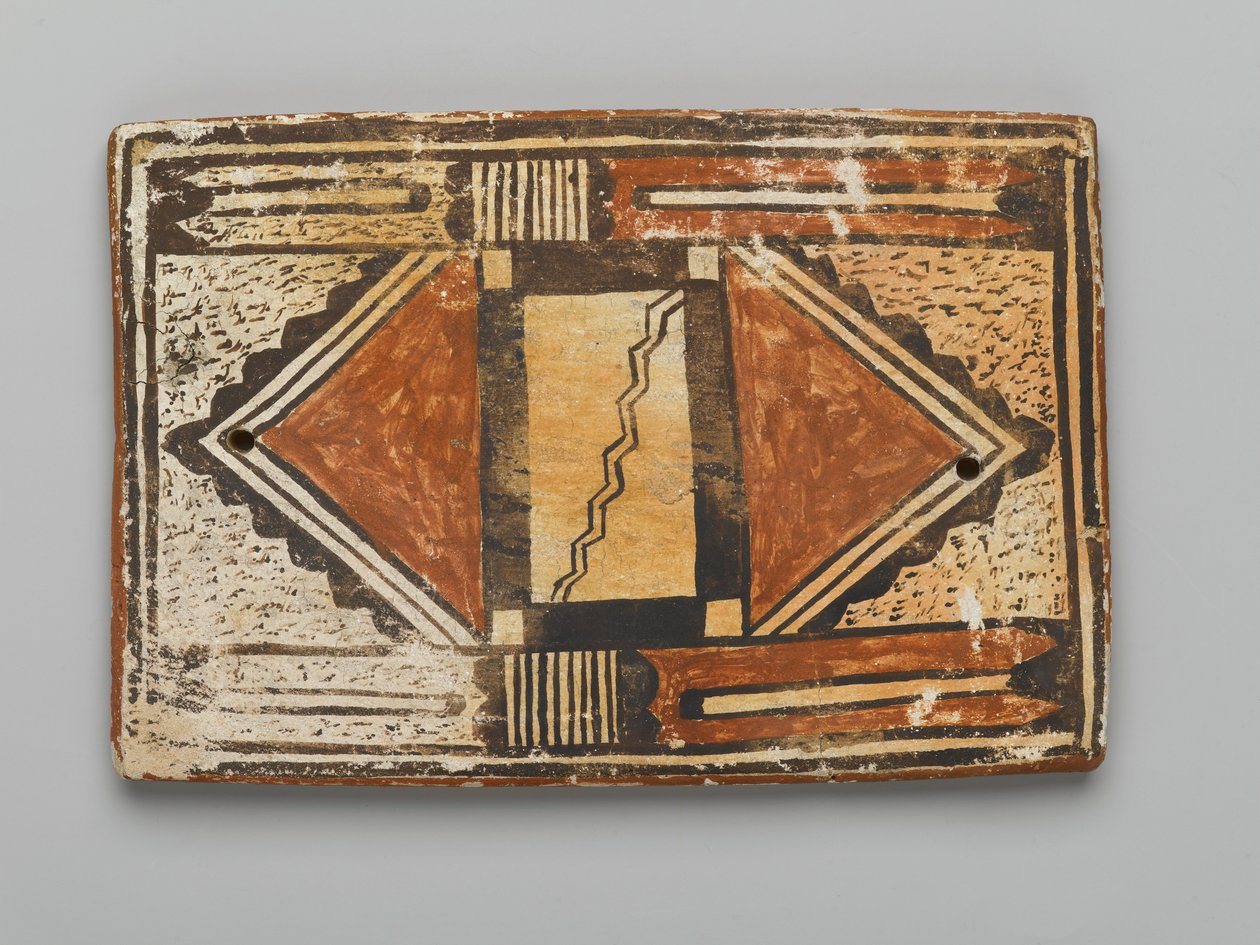 Flise, lavet i Mesa, Arizona af Hopi People (ler og slip) af American School