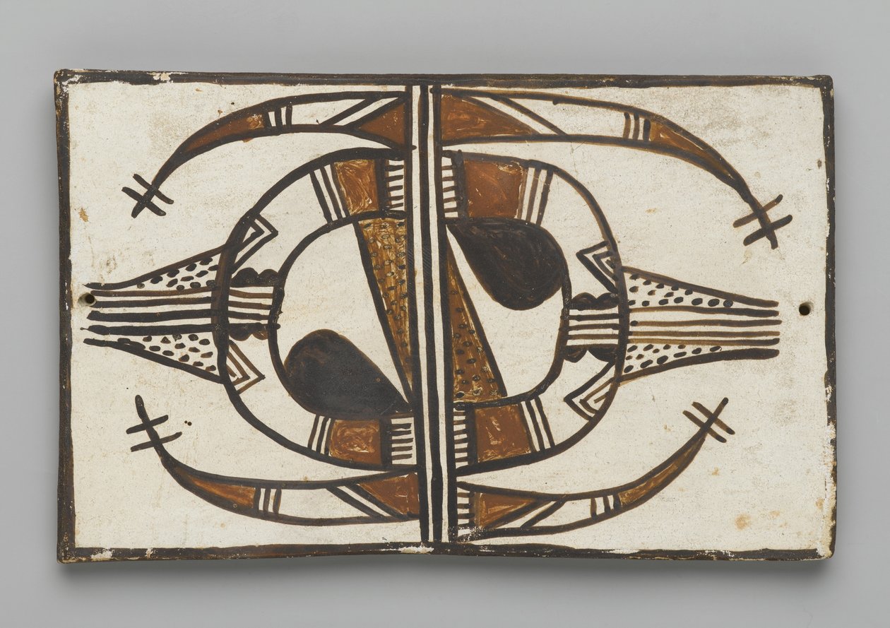 Flise, lavet i Mesa, Arizona af Hopi People (ler og slip) af American School