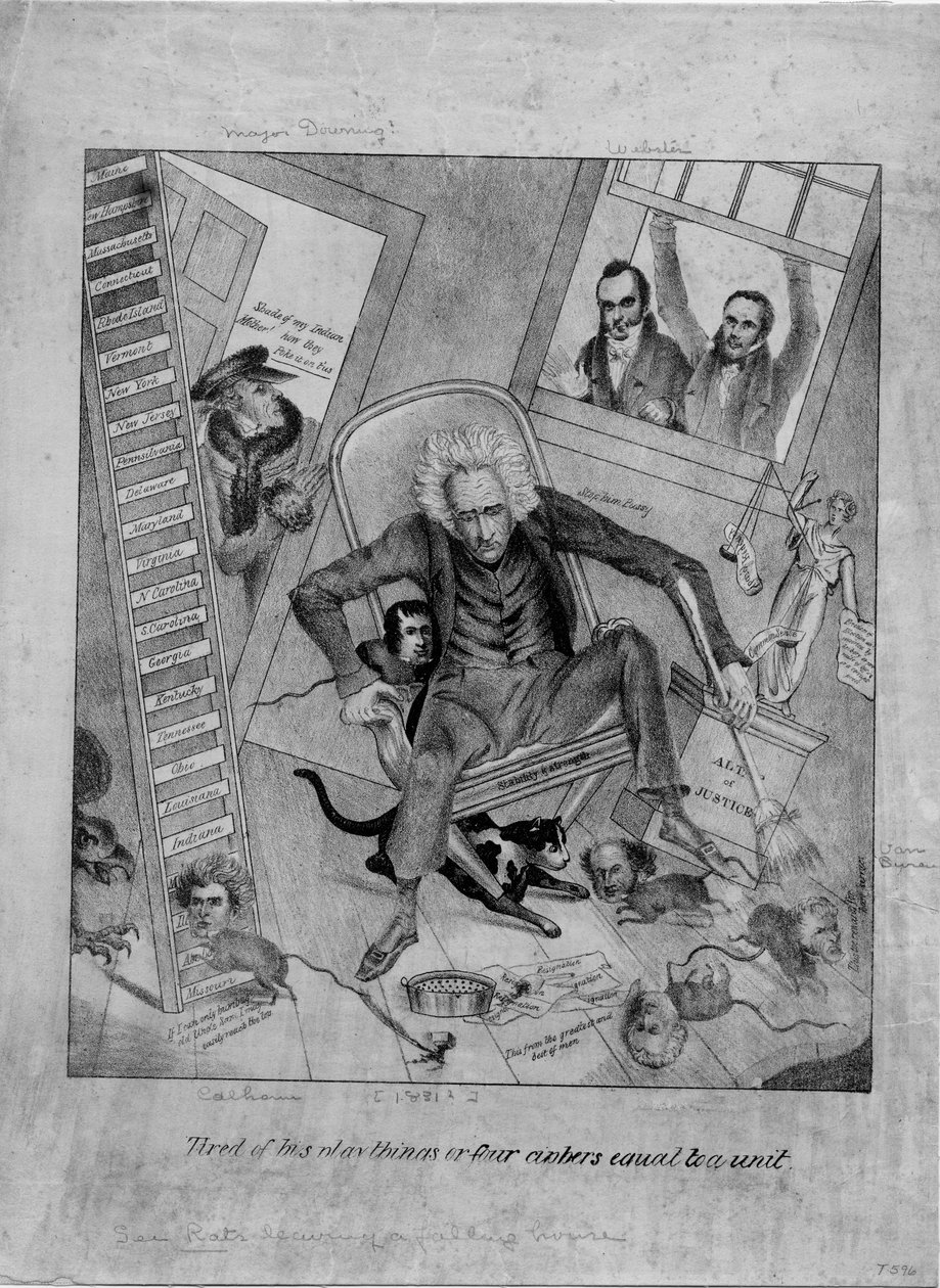 Træt af hans legetøj, eller, Fire cifre svarende til en enhed, c.1831 af American School