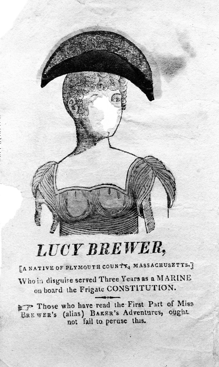 Titelside til The Adventures of Lucy Brewer trykt af Luther Wales, New York, 1815 af American School