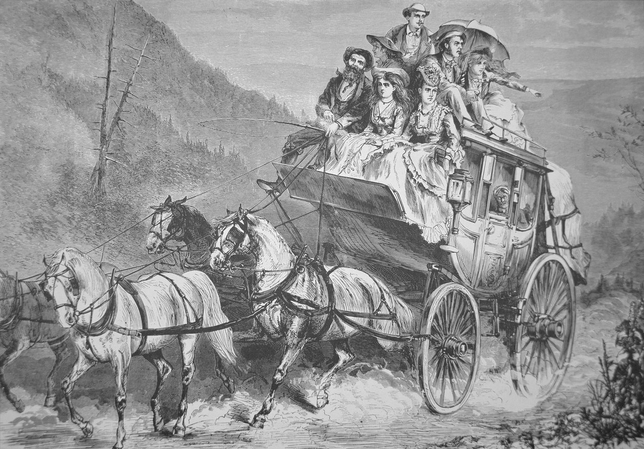 Rejser gennem det amerikanske vesten med Concord Stagecoach i 1860