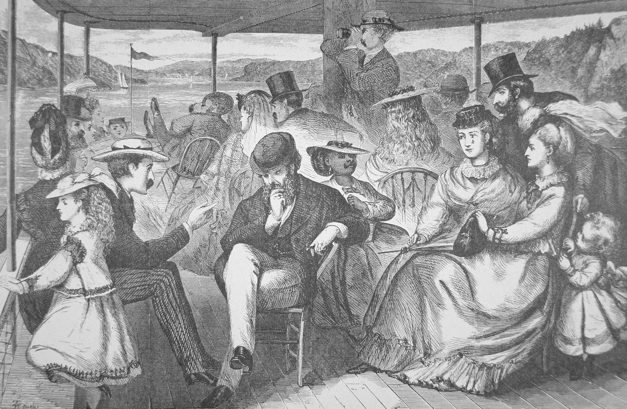 Tur på Hudson River Steamer af American School