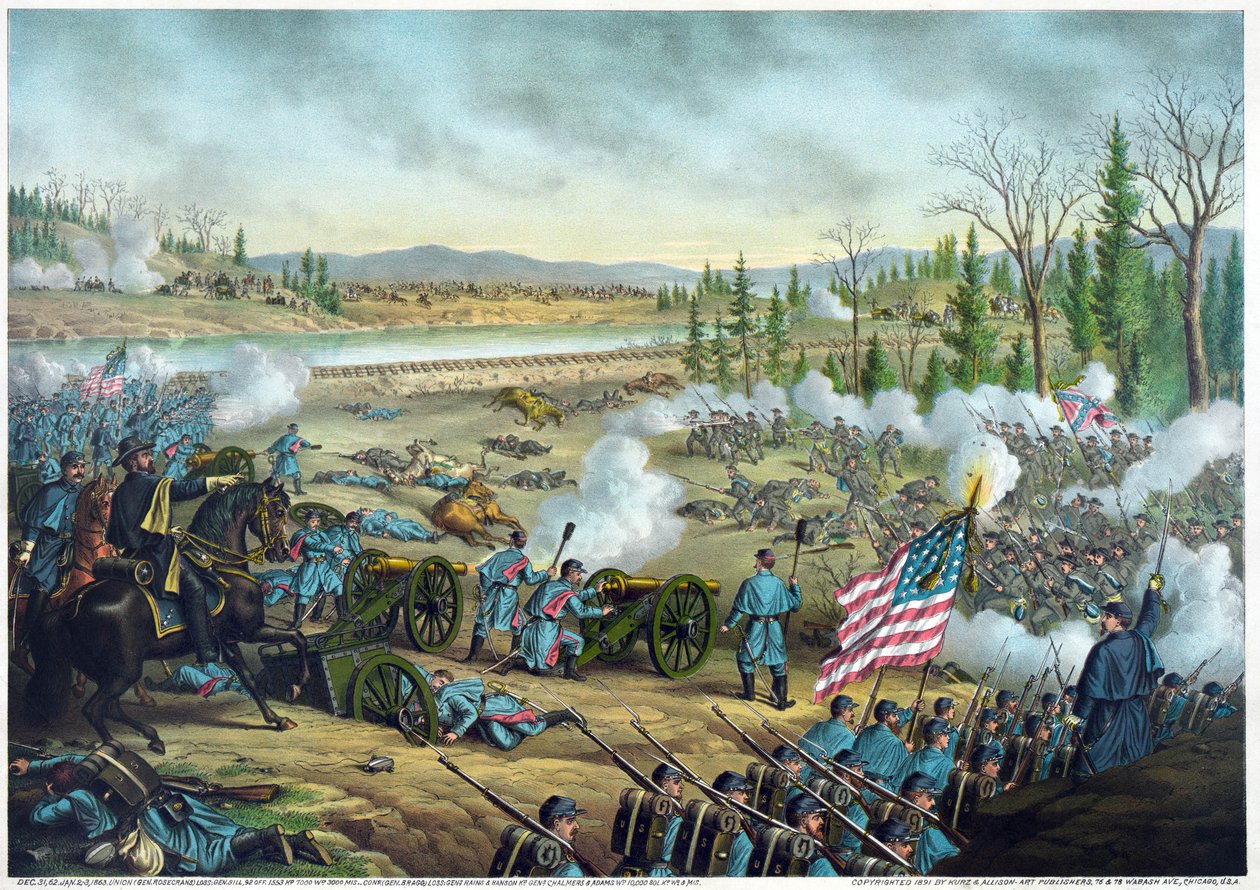Den amerikanske borgerkrig: Slaget ved Stone River, eller 2. slag ved Murfreesboro, Tennessee, 31. december af American School