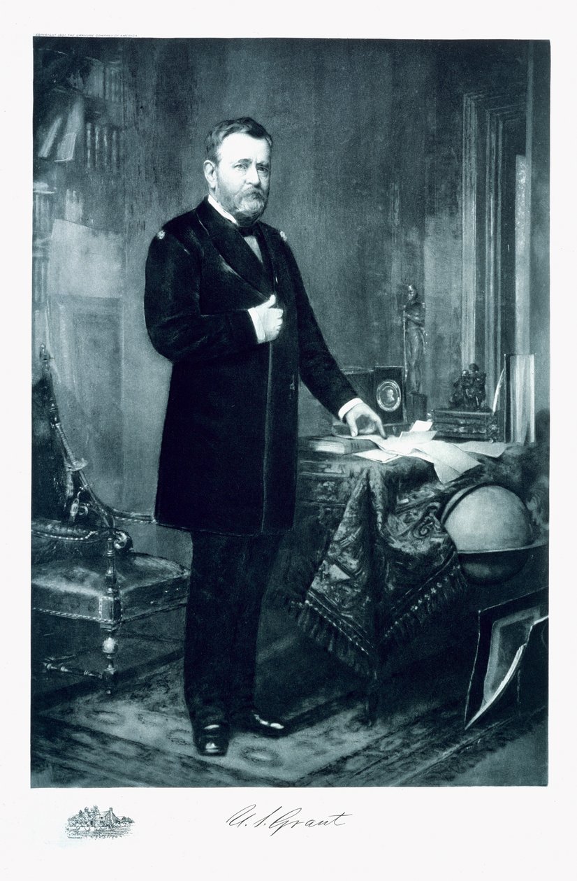 Ulysses S. Grant, 18. præsident for USA, pub. 1901 (fotogravure) af American School