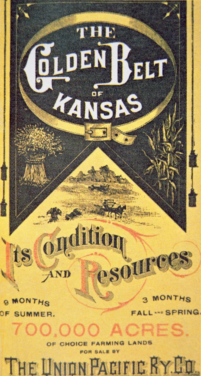 Union Pacific Railroad-plakat, ca. 1880 (farve litho) af American School