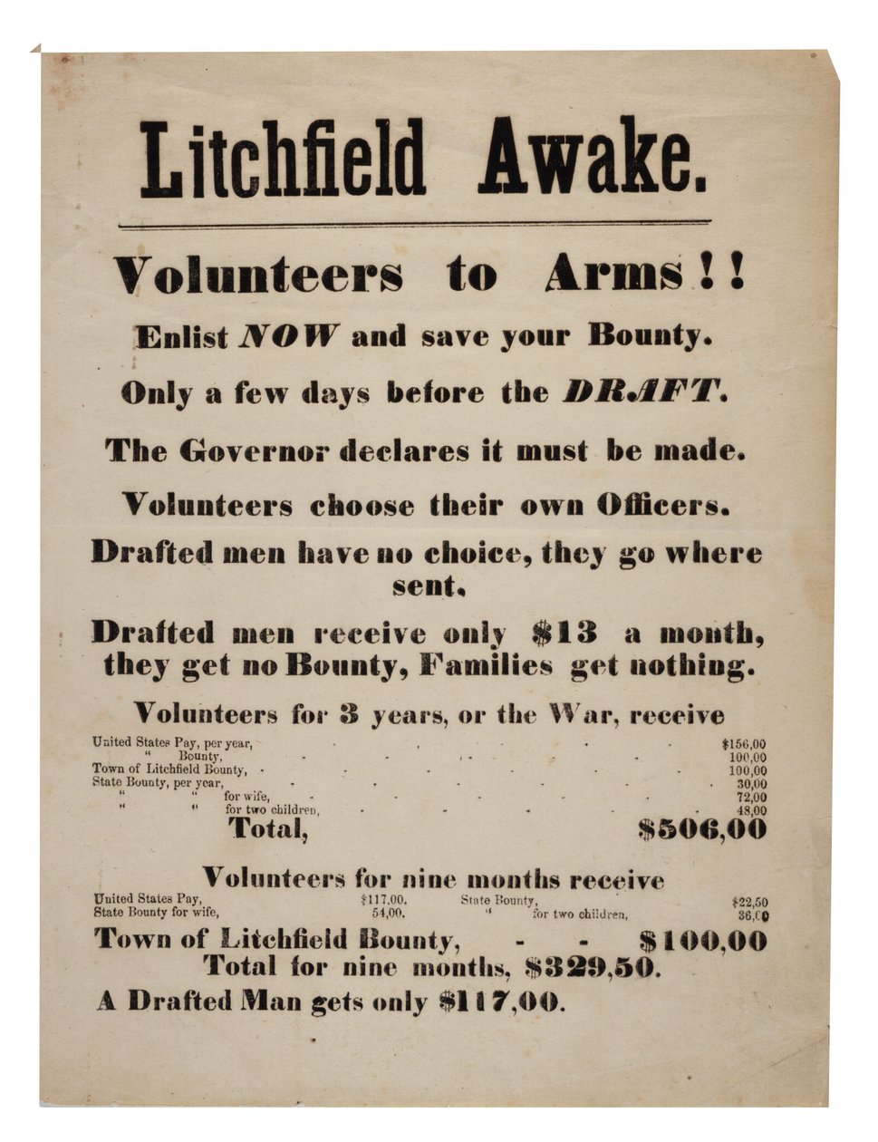 Unions rekrutteringsplakat, 1863 af American School