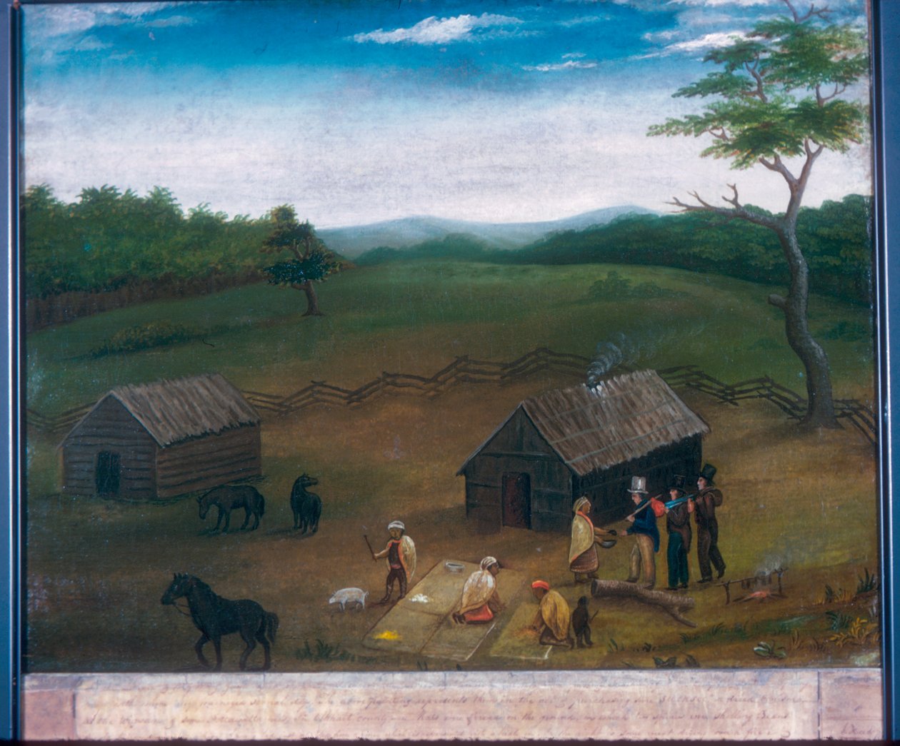 Udsigt i Elkhart County, Indiana (olie på lærred) af American School
