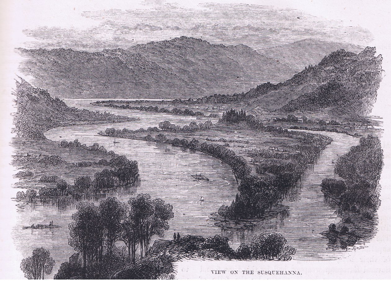 Udsigt over Susquehanna, illustration fra Cassell