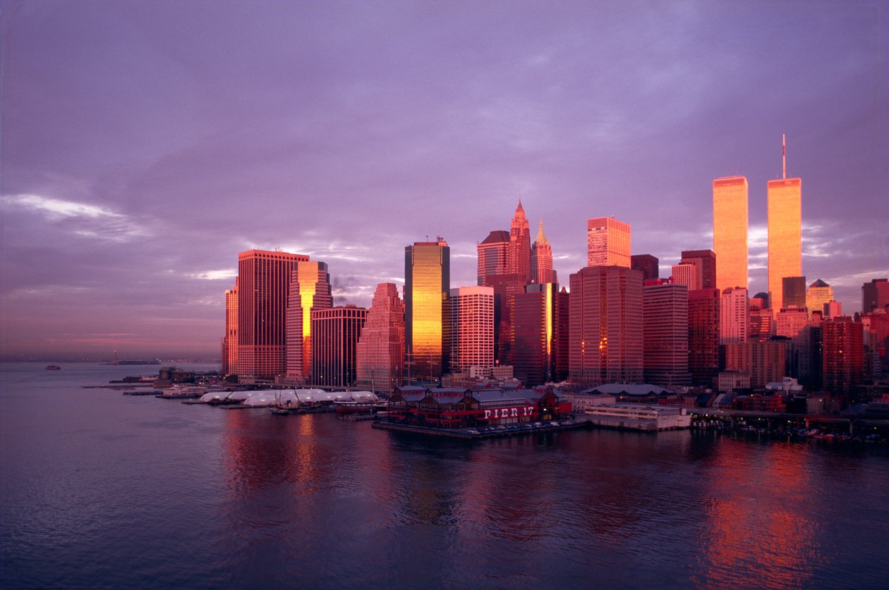 Udsigt mod finansdistriktet over East River af American School