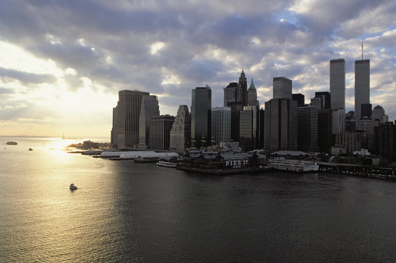 Udsigt mod finansdistriktet over East River af American School