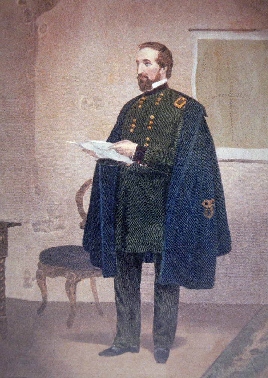 William Starke Rosencrans (1819-98) (farve litho) af American School