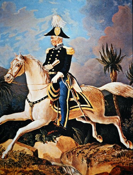 Zachary Taylor (farve litho) af American School