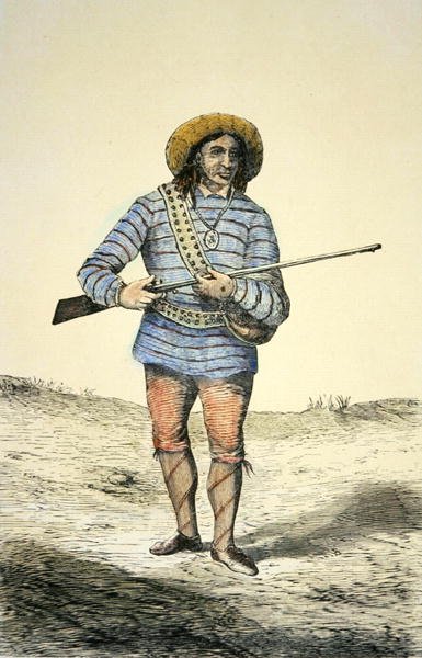 Zuni-folk i Arizona, ca. 1860 (farve litho) af American School