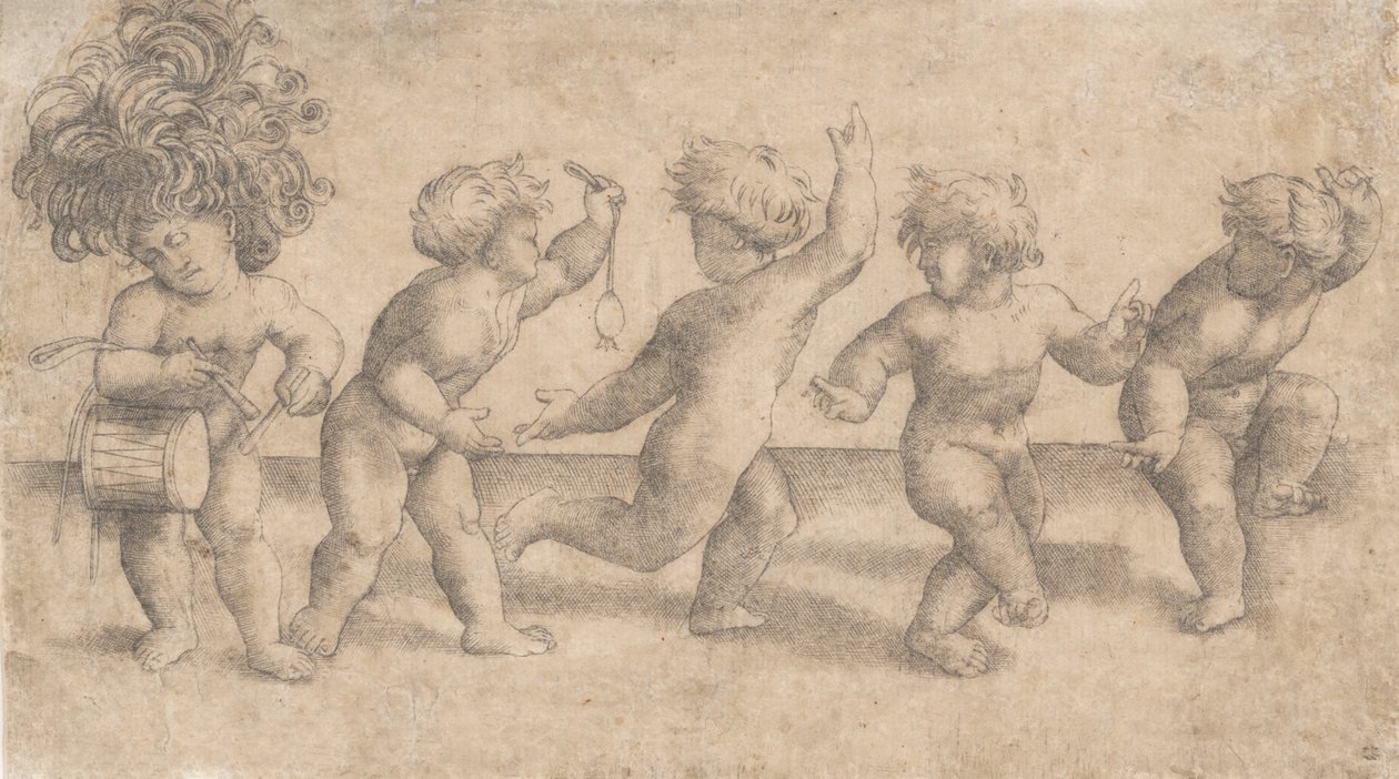 Five Dancing Putti,.n.d. af Amico Aspertini