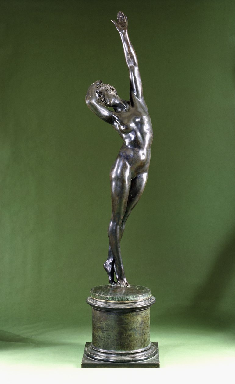 En bronzefigur af en nøgen kvinde (bronze med brun patina) af Amleto Catoldi