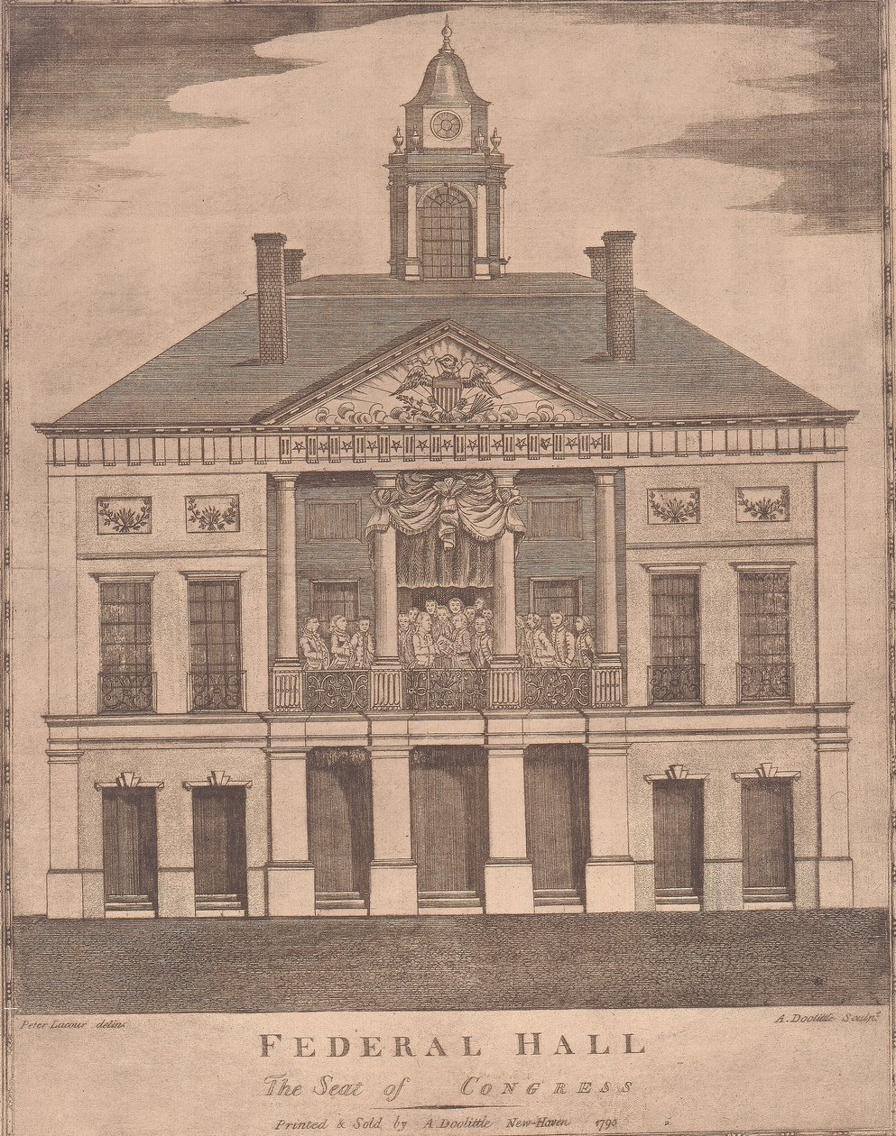Federal Hall, sæde for kongressen af Amos Doolittle