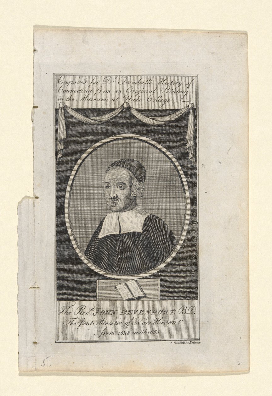 Præsten John Davenport af Amos Doolittle