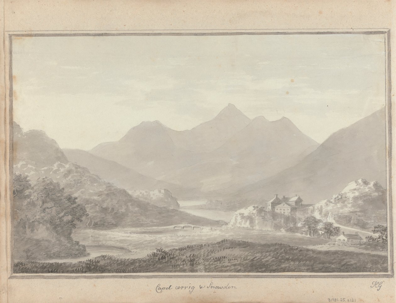 Udsigter i England, Skotland og Wales: Capel Cerrig og Snowdon af Amos Green