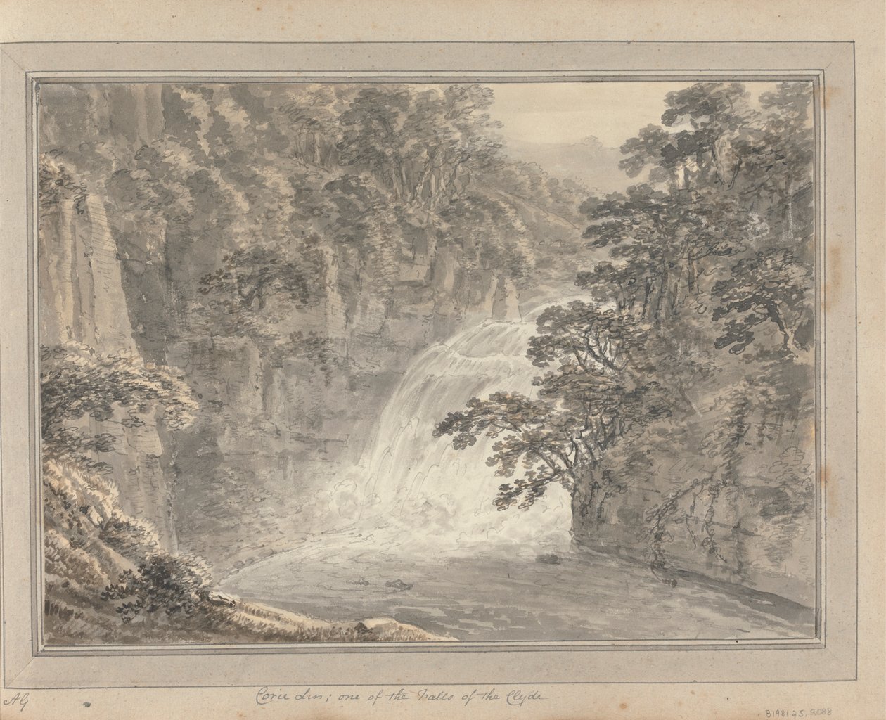 Udsigter i England, Skotland og Wales: Tur i Skotland; Corie Lin; et af Falls of the Clyde af Amos Green