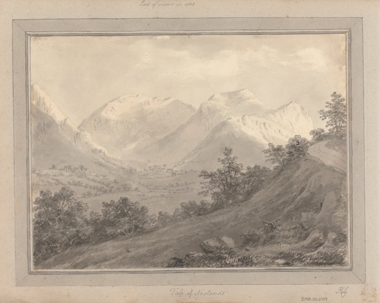 Udsigter i England, Skotland og Wales; Tur i Skotland: Vale of Newlands, AG af Amos Green