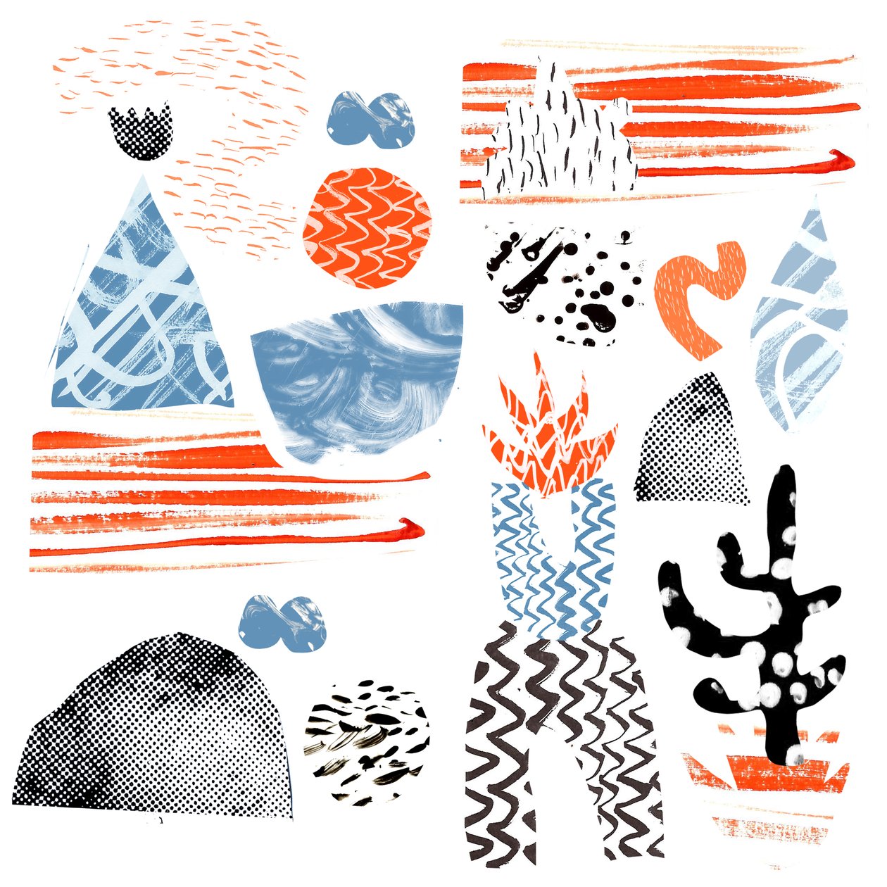 Forms 4, 2015 (digital collage) af Amy Louise Evans