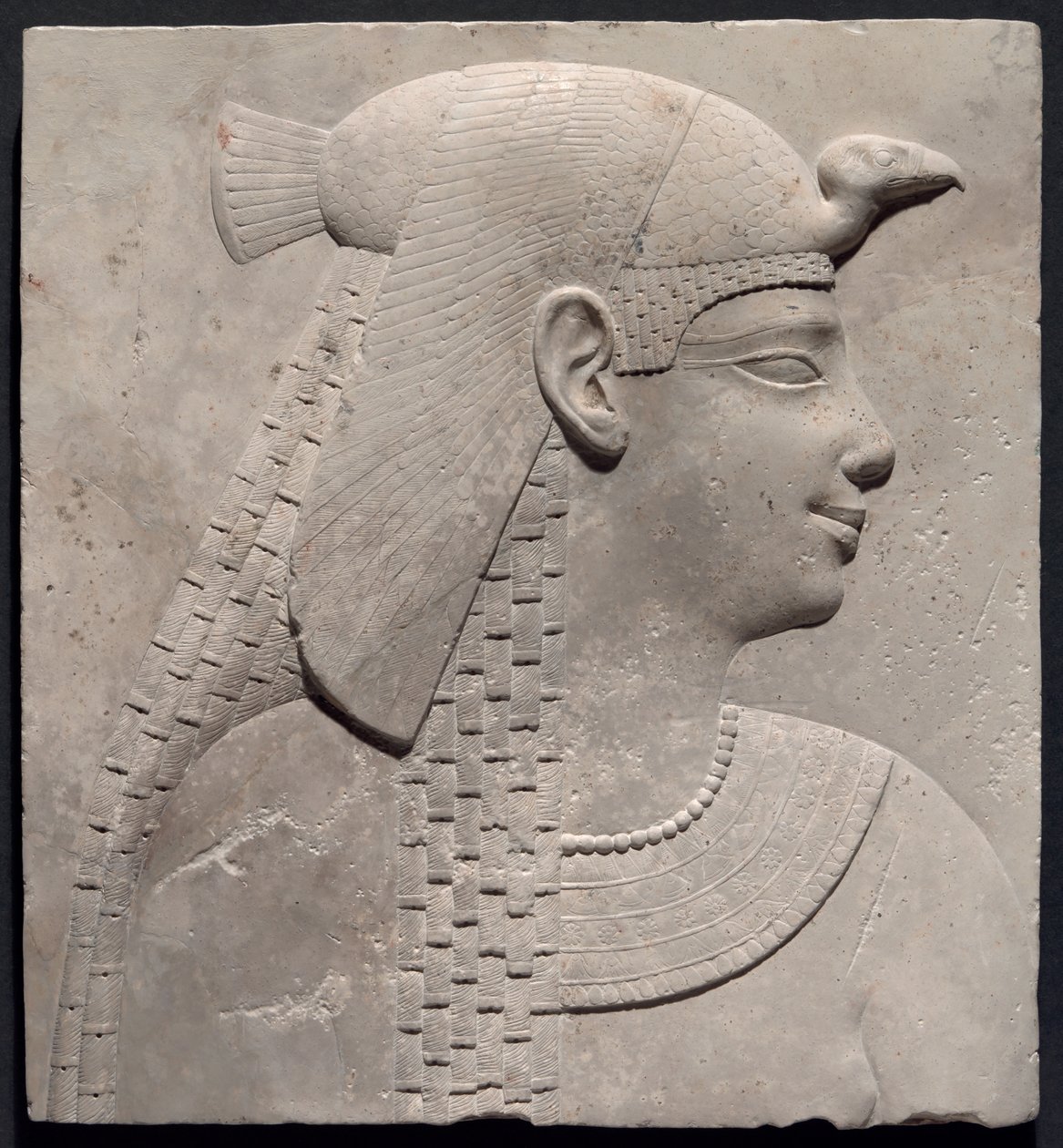 Plakette med billede af en dronning eller gudinde af Ancient Egyptian
