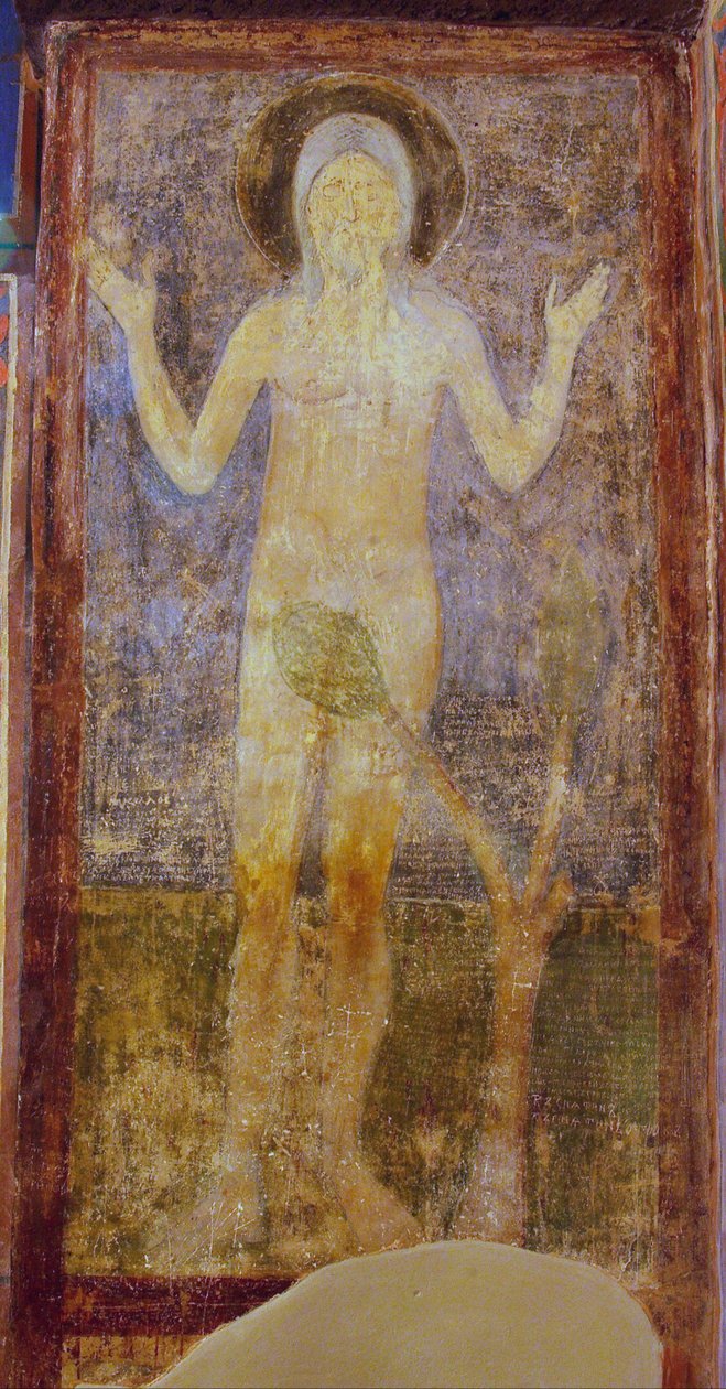 Sankt Onuphrius af Ancient Russian frescos