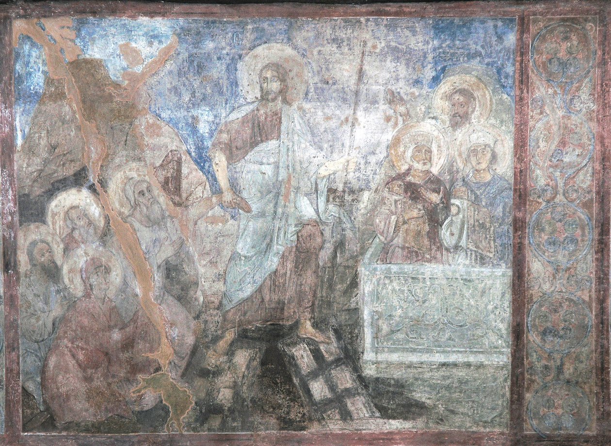 Nedstigningen til Helvede af Ancient Russian frescos