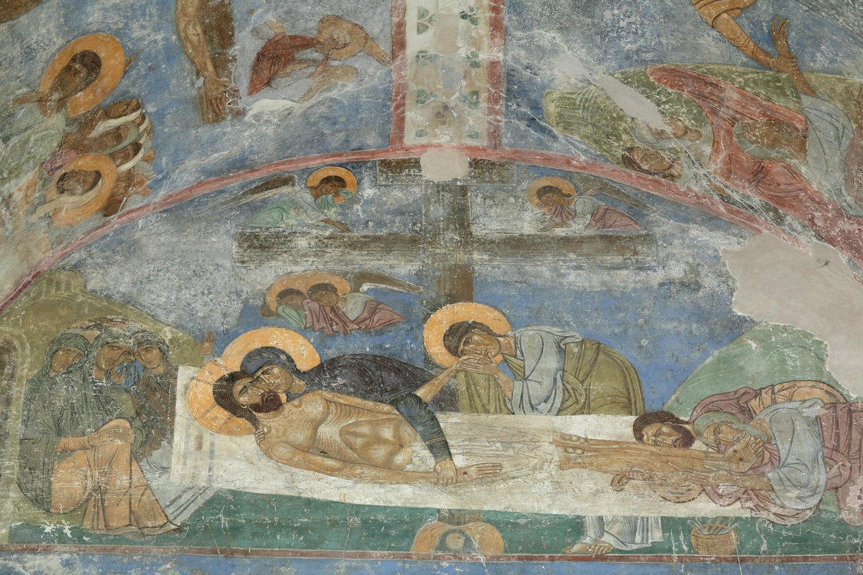 Kristi gravlæggelse, 1100-tallet af Ancient Russian frescos