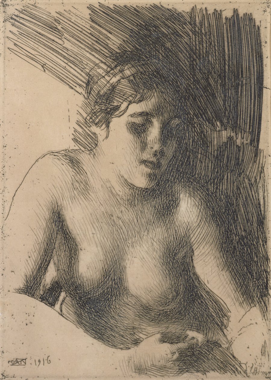 Buste af nøgen kvinde af Anders Leonard Zorn