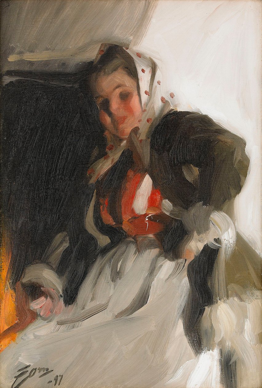 Ved pejsen af Anders Leonard Zorn