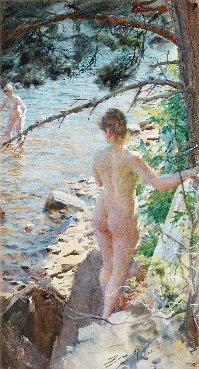Dalaröklippor II af Anders Leonard Zorn