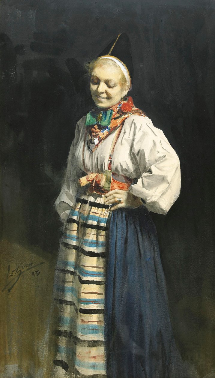 Dalecarlian pige fra Rättvik af Anders Leonard Zorn