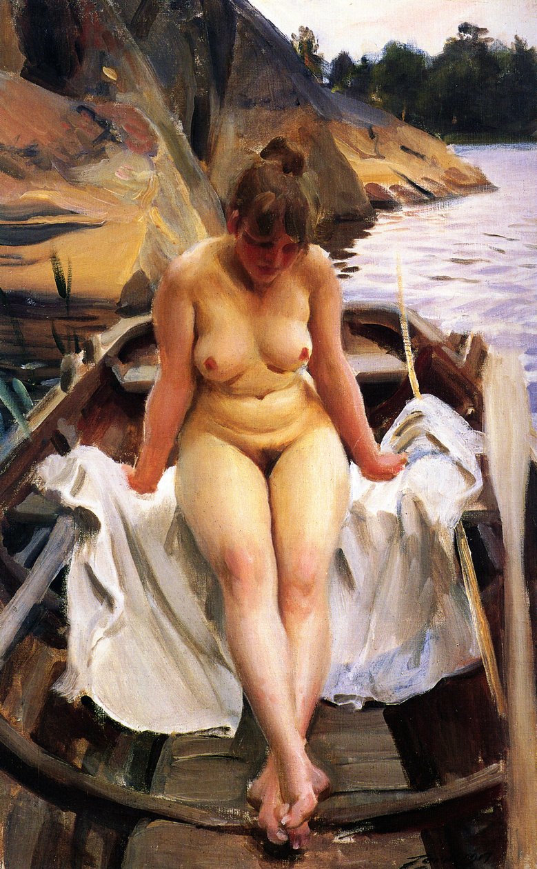 I Werners Robåd af Anders Leonard Zorn