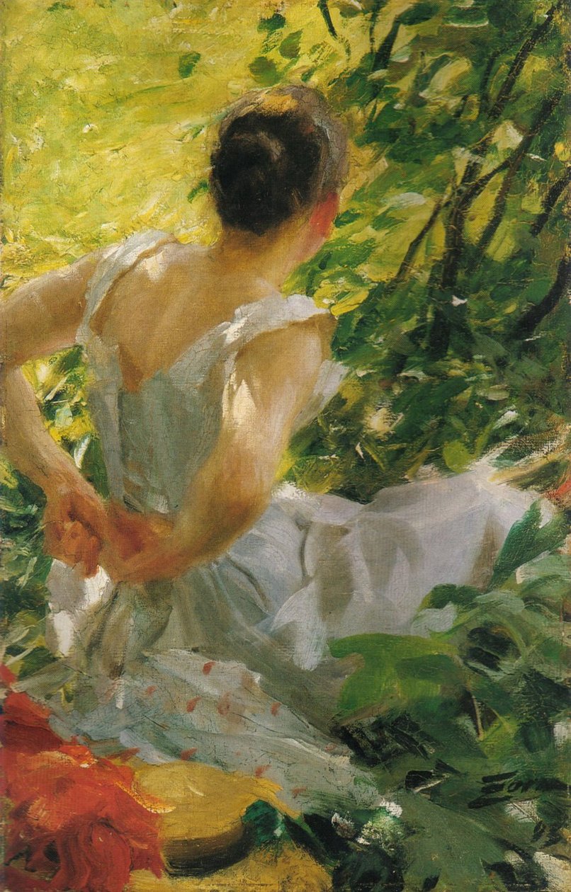 Kvinde påklædning af Anders Leonard Zorn