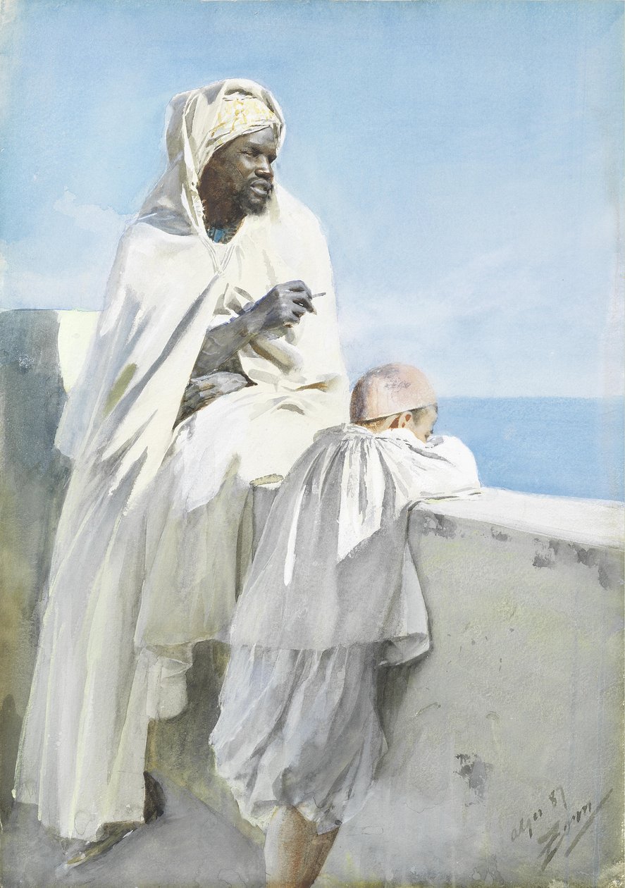 Mand og dreng i Algier af Anders Leonard Zorn