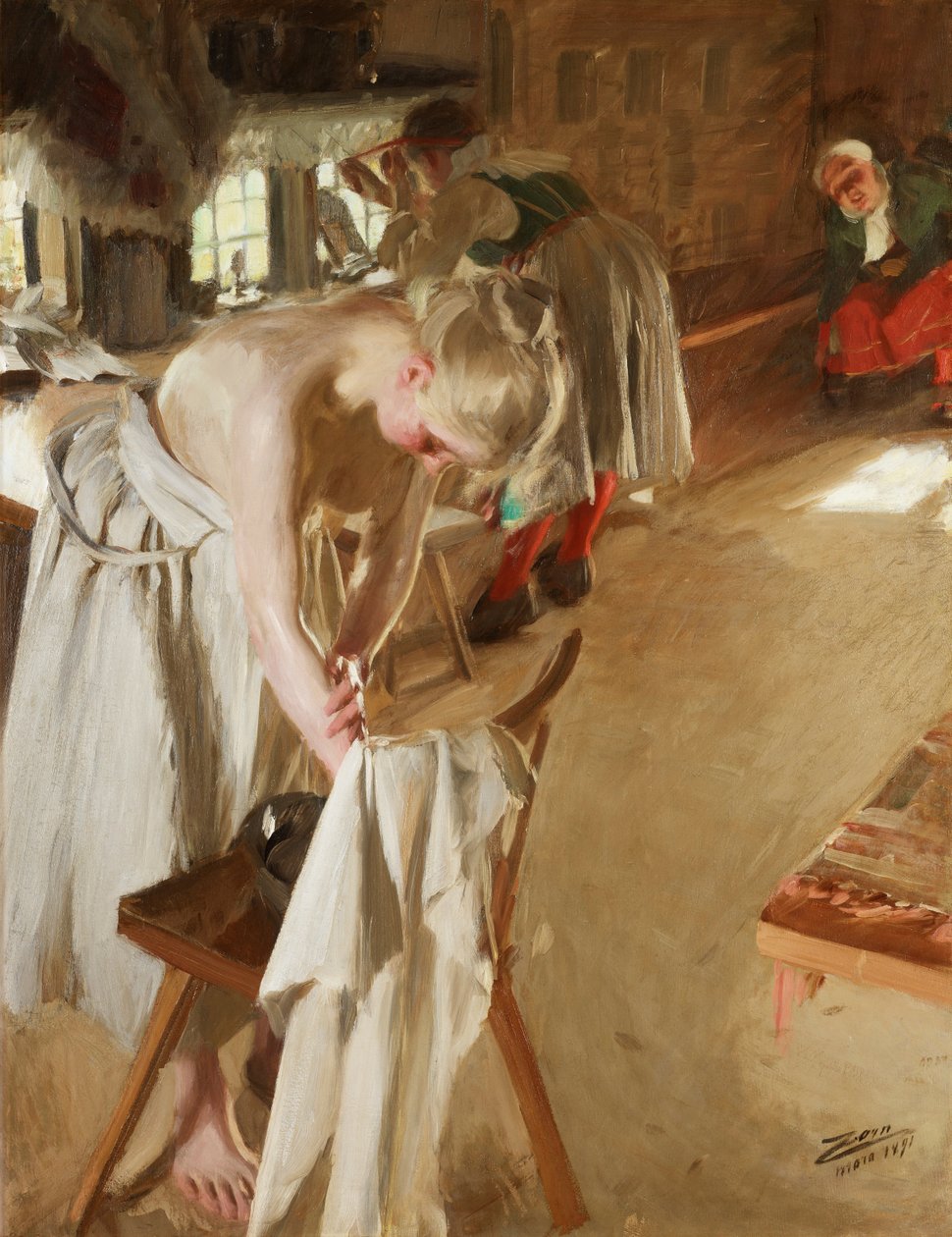 søndag morgen af Anders Leonard Zorn